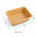 Vaschetta termosigillabile gastronorm 1/8 in cartone marrone con film CPET - 450 ml - 16 cm x 13 cm x 3,6 cm - 300 unità - dimensions