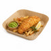 Cestino per frittura quadrato forato in carta kraft 40 g/m² - 20 cm x 20 cm x 4,5 cm - 2400 unità