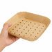 Cestino per frittura quadrato forato in carta kraft 40 g/m² - 20 cm x 20 cm x 4,5 cm - 2400 unità