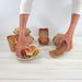 Scatola per hamburger in cartone kraft marrone - 11 cm x 10 cm x 8 cm - 300 unità