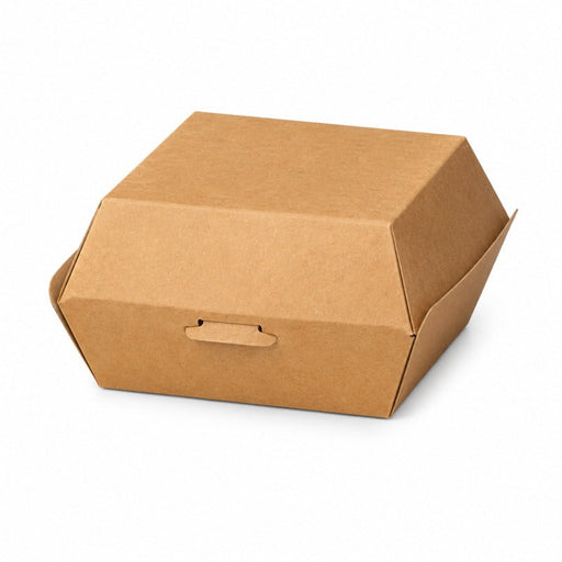 Scatola per hamburger in cartone kraft marrone - 12,6 cm x 12 cm x 7 cm - 500 unità