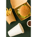 Scatola per hamburger in cartone kraft marrone - 15 cm x 13,5 cm x 8 cm - 500 unità