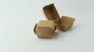 Scatola per hamburger in cartone kraft marrone - 7,5 cm x 7,5 cm x 5 cm - 500 unità