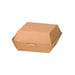 Scatola per hamburger in cartone kraft marrone - 7,5 cm x 7,5 cm x 5 cm - 500 unità