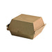 Scatola per hamburger in cartone kraft marrone microonda - 14,5 cm x 13 cm x 10 cm - 300 unità