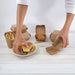 Scatola per hamburger in cartone kraft marrone microonda - 13,5 cm x 12,5 cm x 6,5 cm - 500 unità