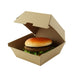 Scatola per hamburger in cartone kraft marrone microonda - 14,5 cm x 13,3 cm x 8,5 cm - 500 unità