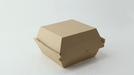 Scatola per hamburger in cartone kraft marrone microonda - 14,5 cm x 13,3 cm x 8,5 cm - 500 unità