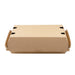 Scatola per hamburger in cartone kraft marrone microonda - 22,5 cm x 12,5 cm x 8,2 cm - 200 unità