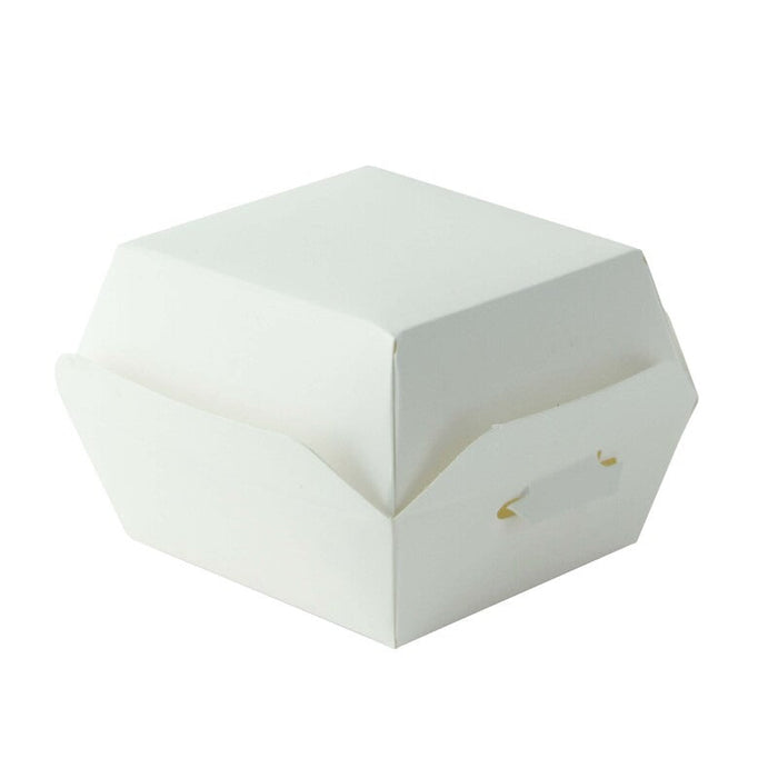 Mini scatola per hamburger in cartone bianco - 7 cm x 7 cm x 5 cm - 500 unità