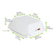 Mini scatola per hamburger in cartone bianco - 7 cm x 7 cm x 5 cm - 500 unità - dimensions