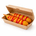 Scatola per hot dog in cartone kraft marrone microonda - 25 cm x 10,7 cm x 7 cm - 200 unità