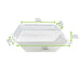 Coperchio in PET trasparente - 13,2 cm x 13,2 cm x 3,1 cm - Compatibile con 210ECOD1314 - 100 unità