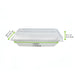 Coperchio in PET trasparente - 18 cm x 13,3 cm x 3 cm - Compatibile con 210ECOD1712, 210ECOD1712F - 100 unità