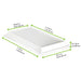 Coperchio bianco in polpa di cellulosa - 41 cm x 28 cm x 3,7 cm - Compatibile con 210ECOD4029, 210ECOD4029F - 25 unità - dimensions