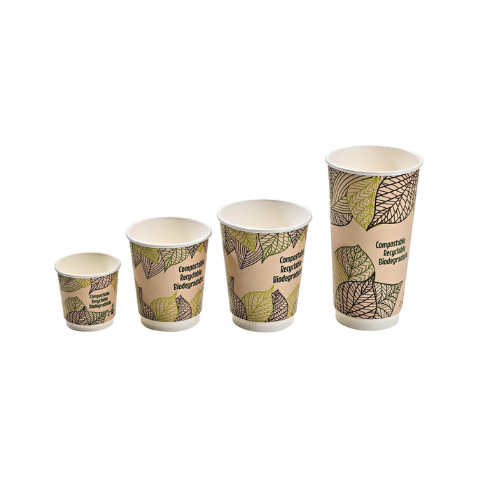 Bicchiere in cartone a doppia parete con PLA - 470 ml - Ø 9 cm - H 13,7 cm - 500 unità