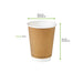Bicchiere in cartone a doppia parete kraft senza plastica - 350 ml - Ø 9 cm - H 11 cm - 500 unità - dimensions