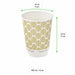 Bicchiere in cartone a doppia parete stampato senza plastica - 350 ml - Ø 9 cm - H 11 cm - 500 unità - dimensions