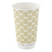 Bicchiere in cartone a doppia parete stampato senza plastica - 460 ml - Ø 9 cm - H 13,6 cm - 500 unità