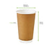 Bicchiere in cartone a doppia parete kraft senza plastica - 590 ml - Ø 9 cm - H 16,1 cm - 500 unità - dimensions