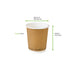 Bicchiere in cartone a doppia parete kraft senza plastica - 230 ml - Ø 8 cm - H 9,2 cm - 500 unità - dimensions