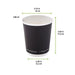 Bicchiere in cartone a doppia parete nero senza plastica - 230 ml - Ø 8 cm - H 9,2 cm - 500 unità - dimensions