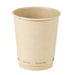 Bicchiere in cartone a doppia parete in fibra di bambù senza plastica - 230 ml - Ø 8 cm - H 9,2 cm - 500 unità