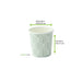 Bicchiere in cartone con decoro "Leaf" - 120 ml - Ø 6,2 cm - H 6,2 cm - 1000 unità - dimensions