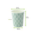 Bicchiere in cartone con decoro "Leaf" - 230 ml - Ø 8 cm - H 9,2 cm - 1000 unità - dimensions