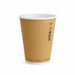 Bicchiere in cartone a doppia parete beige "Rippley" - 350 ml - Ø 9 cm - H 11 cm - 500 unità