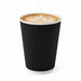 Bicchiere in cartone a doppia parete nero "Rippley" - 470 ml - Ø 9 cm - H 13,6 cm - 500 unità