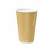 Bicchiere in cartone a doppia parete beige "Rippley" - 120 ml - Ø 6,2 cm - H 6,2 cm - 1000 unità
