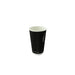 Bicchiere in cartone a doppia parete nero senza plastica "Rippley" - 120 ml - Ø 6,2 cm - H 6,2 cm - 1000 unità