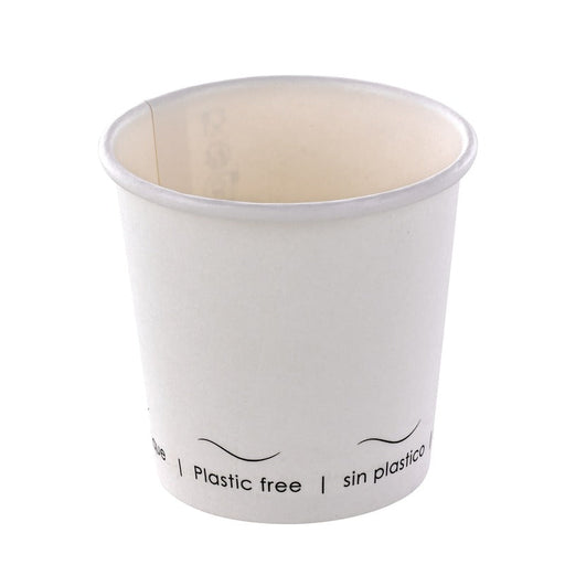 Bicchiere in cartone bianco senza plastica "Eden" - 90 ml - Ø 6,2 cm - H 6 cm - 1000 unità