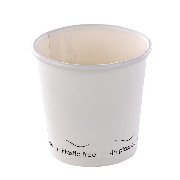 Bicchiere in cartone bianco senza plastica "Eden" - 90 ml - Ø 6,2 cm - H 6 cm - 1000 unità