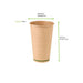 Bicchiere in cartone kraft senza plastica "Zen" - 460 ml - Ø 9 cm - H 13,6 cm - 1000 unità - dimensions