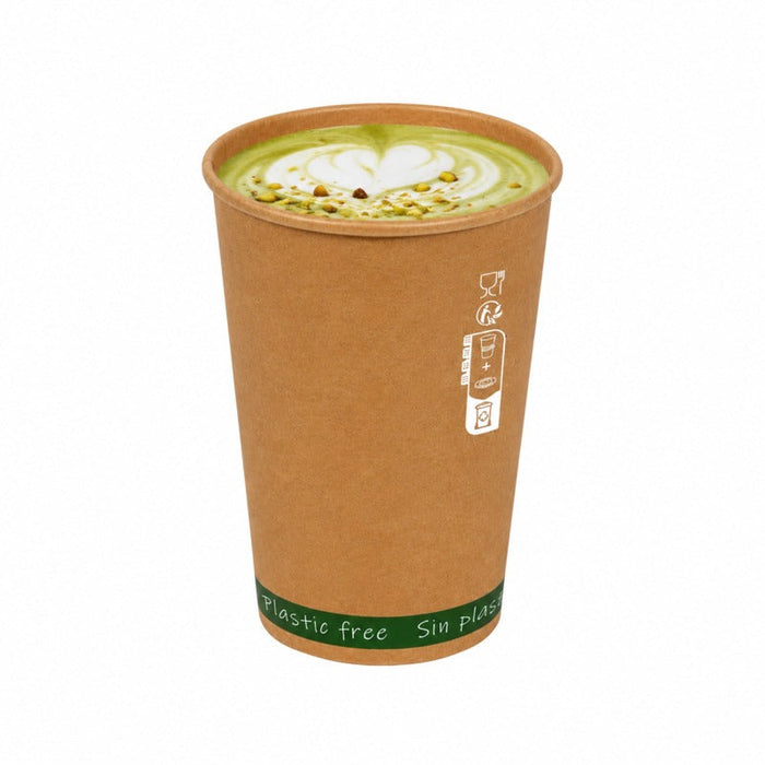 Bicchiere in cartone kraft senza plastica "Zen" - 180 ml - Ø 7,4 cm - H 7,9 cm - 1000 unità