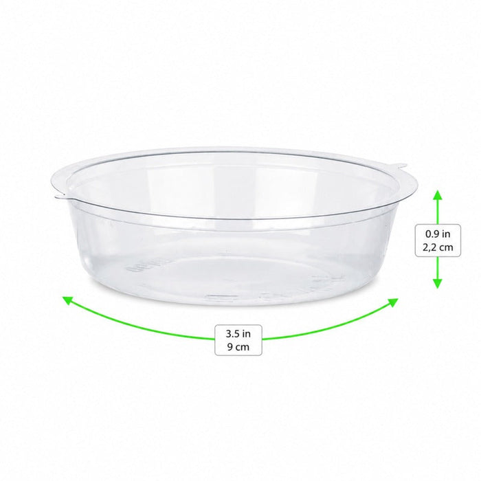 Inserto in PET trasparente per coppetta da dessert - Ø 9 cm - H 2,2 cm - 1000 unità - dimensions