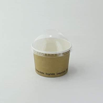 Coperchio a cupola in PET trasparente con foro - Ø 9 cm - H 4 cm - 1000 unità