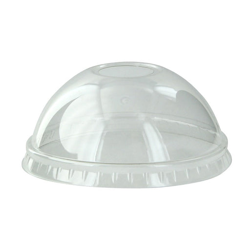 Coperchio a cupola in PET trasparente con foro - Ø 9 cm - H 4 cm - 1000 unità
