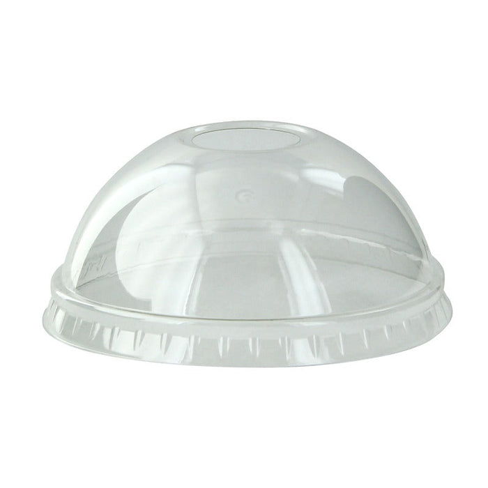 Coperchio a cupola in PET trasparente con foro - Ø 9 cm - H 4 cm - 1000 unità