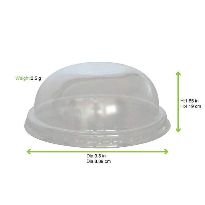 Coperchio a cupola in PET trasparente - Ø 9 cm - 1000 unità - dimensions