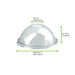 Coperchio a cupola in PET trasparente - Ø 7,4 cm - H 3,5 cm - 1000 unità - dimensions