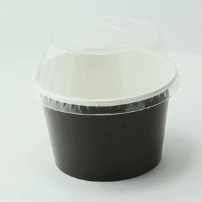 Coperchio a cupola in PET trasparente con foro - Ø 9,5 cm - H 4 cm - Compatibile con 210GKSM16, 210GKSM9, 210GKSMOO, 210POB270, 210POC270N - 1000 unità