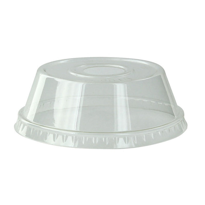 Coperchio a cupola in PET trasparente con foro - Ø 9,5 cm - H 4 cm - Compatibile con 210GKSM16, 210GKSM9, 210GKSMOO, 210POB270, 210POC270N - 1000 unità