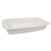 Vaschetta termosigillabile bianca in polpa di cellulosa laminata PLA "gastronorm" 1/4 - 1200 ml - 26,5 cm x 16 cm x 4,5 cm - 400 unità