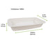Vaschetta termosigillabile bianca in polpa di cellulosa laminata PLA "gastronorm" 1/4 - 1200 ml - 26,5 cm x 16 cm x 4,5 cm - 400 unità - dimensions