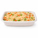 Vaschetta termosigillabile bianca in polpa di cellulosa laminata PLA "gastronorm" 1/4 - 1450 ml - 26,5 cm x 16 cm x 5,5 cm - 400 unità