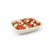 Vaschetta termosigillabile bianca in polpa di cellulosa laminata PLA "gastronorm" 1/8 - 465 ml - 16 cm x 13 cm x 3,6 cm - 400 unità - dimensions