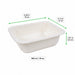 Vaschetta termosigillabile bianca in polpa di cellulosa laminata PLA "gastronorm" 1/8 - 585 ml - 16 cm x 13 cm x 4,6 cm - 400 unità - dimensions